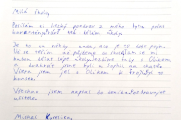 dopis škole od Michala K.