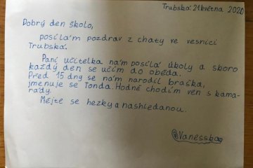 dopis škole od Vanessy