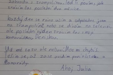 dopis škole od Julie