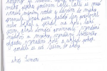 dopis škole od Šimona
