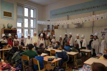 Tři králové opět navštívili i školu