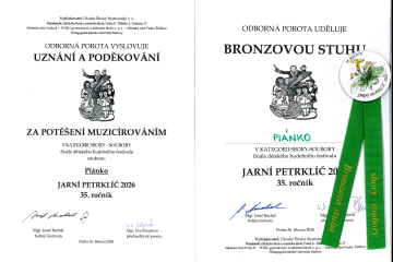 Školní sbory získaly stříbrnou a bronzovou stuhu na soutěži Jarní petrklíč